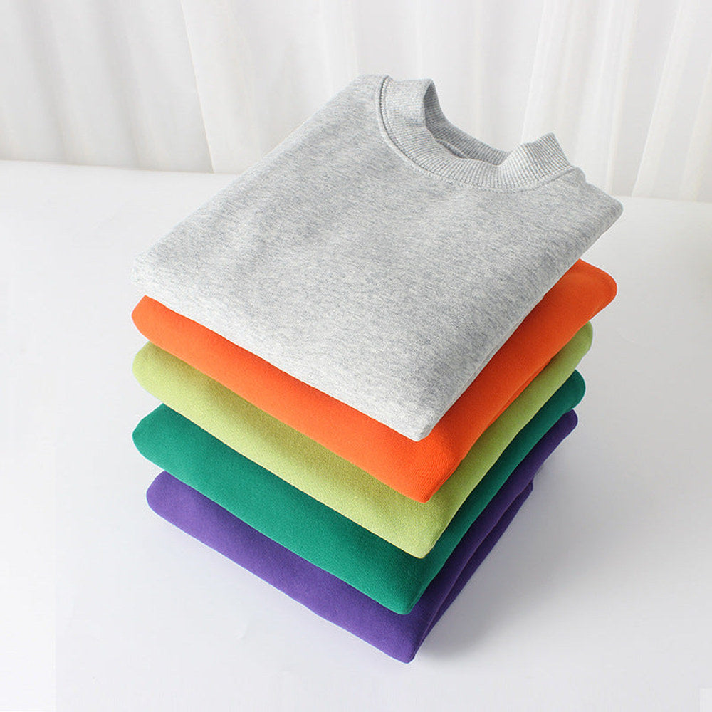 MyKids-USA® Baby Solid Color Thickened Autumn Basic Hoodies