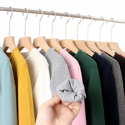 MyKids-USA® Baby Solid Color Pullover Cotton Crewneck Long Sleeve Basic Tops