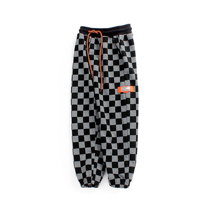 MyKids-USA® Baby Boy Checkerboard Print Pattern Fleece Thickened Pants