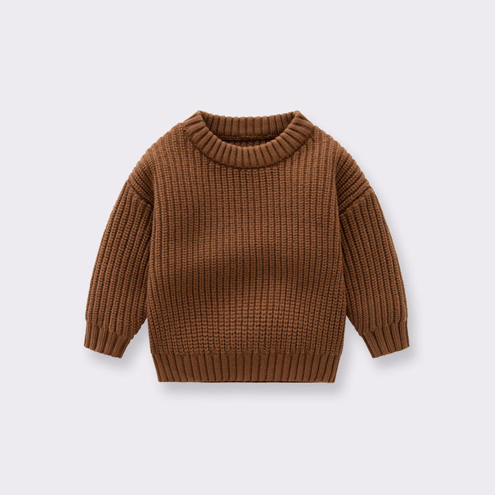 MyKids-USA® Baby Solid Color Handknit Design Quality Pullover Loose Sweater