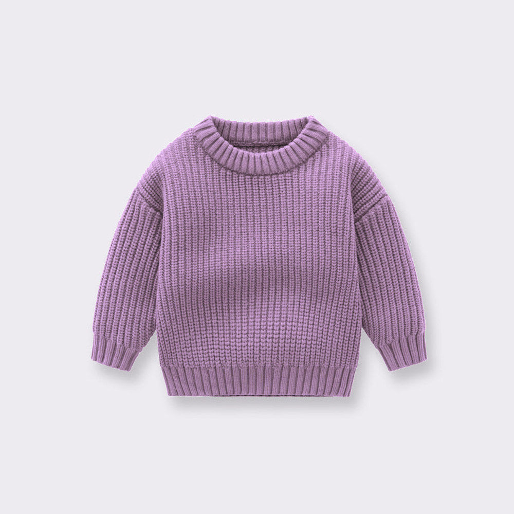 MyKids-USA® Baby Solid Color Handknit Design Quality Pullover Loose Sweater