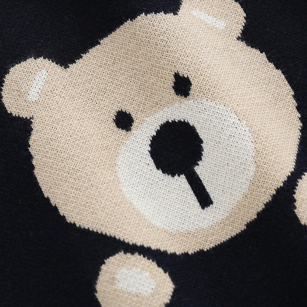 MyKids-USA® Baby Cartoon Bear Pattern Long Sleeve Quality Romper