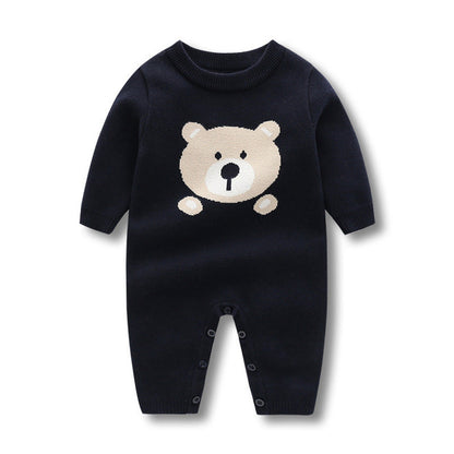 MyKids-USA® Baby Cartoon Bear Pattern Long Sleeve Quality Romper