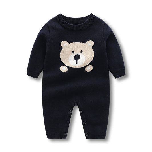 MyKids-USA® Baby Cartoon Bear Pattern Long Sleeve Quality Romper