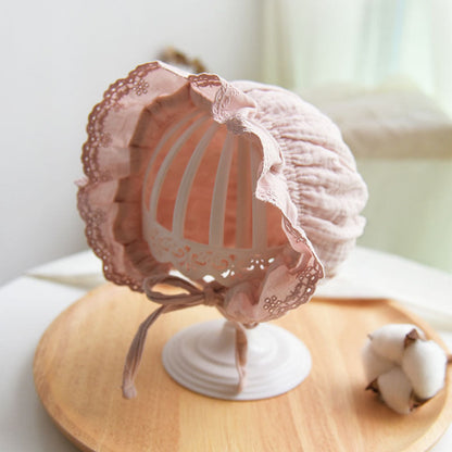 MyKids-USA® Baby Solid Color Ruffle Design Sunshade Princess Bucket Hats