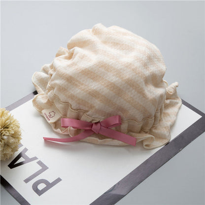 MyKids-USA® Baby Printed Pattern Ruffle Design Hats With Bow Decoration