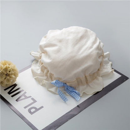 MyKids-USA® Baby Printed Pattern Ruffle Design Hats With Bow Decoration