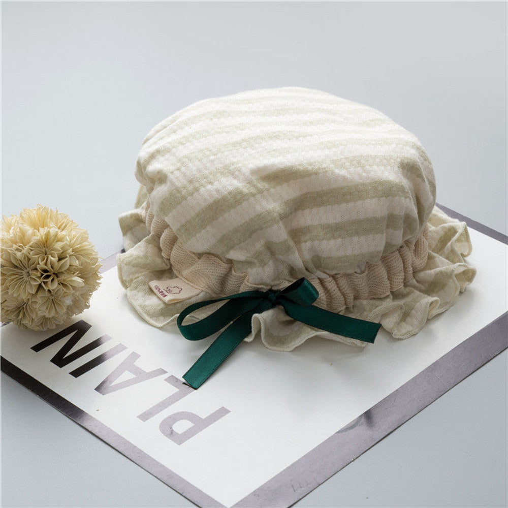 MyKids-USA® Baby Printed Pattern Ruffle Design Hats With Bow Decoration
