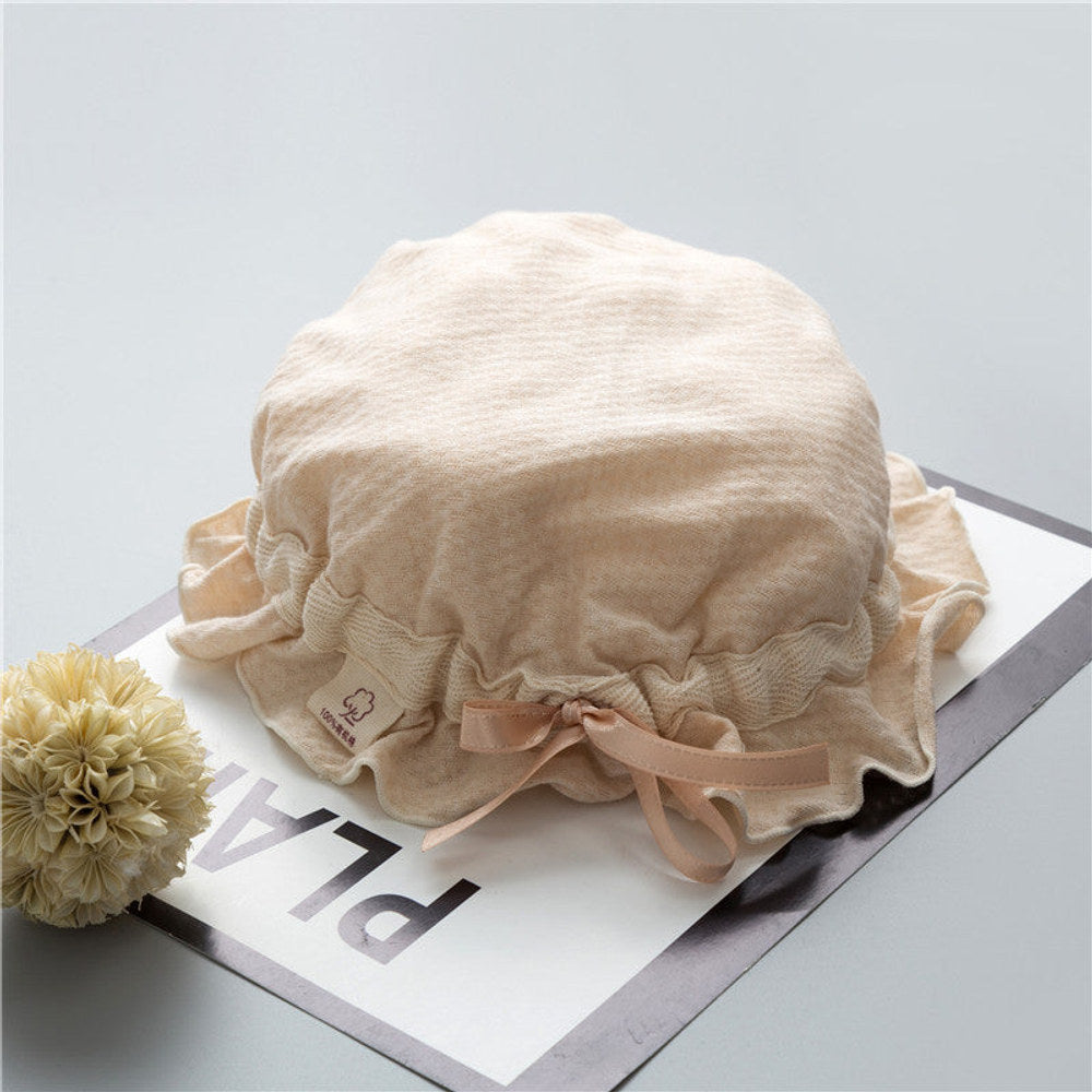 MyKids-USA® Baby Printed Pattern Ruffle Design Hats With Bow Decoration