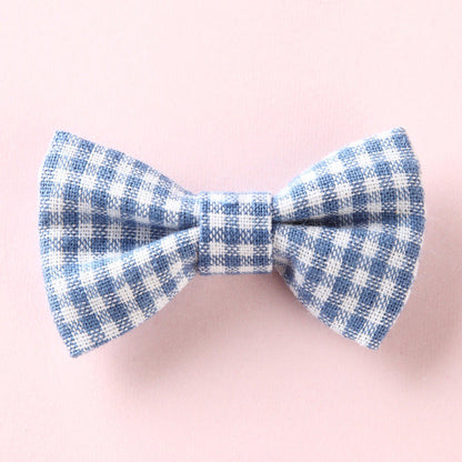 MyKids-USA® Girls Plaid Pattern Bow Tie Hair Fabric 2 pc. Clips Handmade Accessory