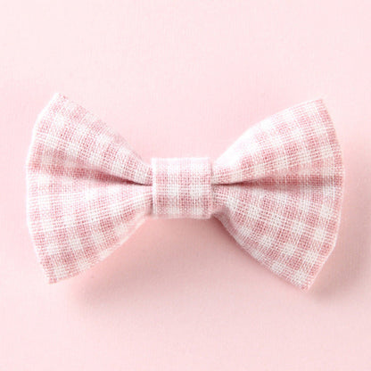 MyKids-USA® Girls Plaid Pattern Bow Tie Hair Fabric 2 pc. Clips Handmade Accessory
