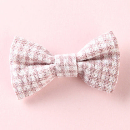MyKids-USA® Girls Plaid Pattern Bow Tie Hair Fabric 2 pc. Clips Handmade Accessory