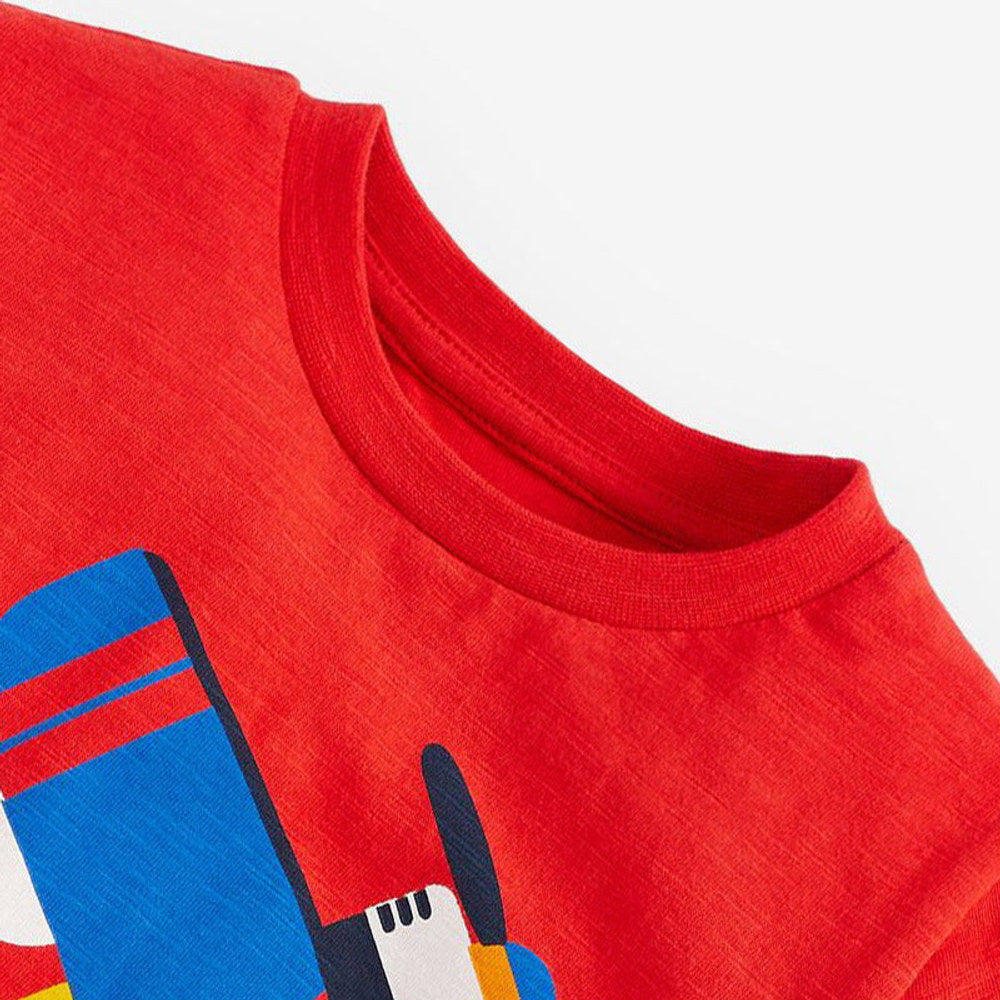 MyKids-USA® Baby Boy Cartoon Graphic Red Fashion Cotton T Shirt