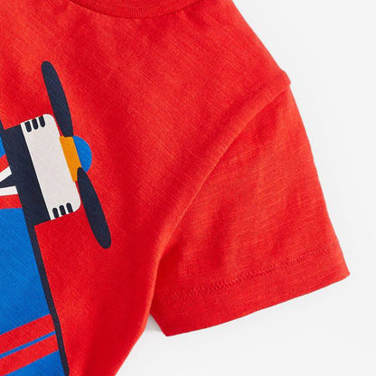 MyKids-USA® Baby Boy Cartoon Graphic Red Fashion Cotton T Shirt