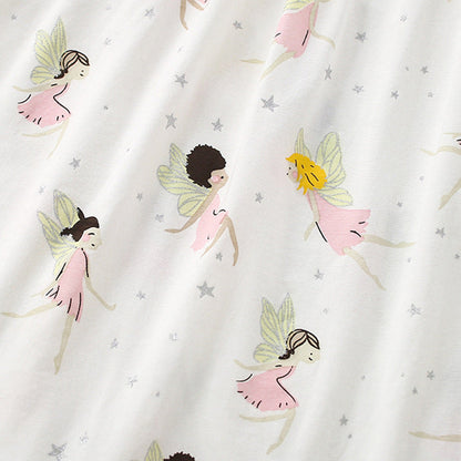 MyKids-USA® Baby Girl Cartoon Print Pattern Doll Neck Princess Dress