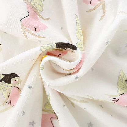 MyKids-USA® Baby Girl Cartoon Print Pattern Doll Neck Princess Dress