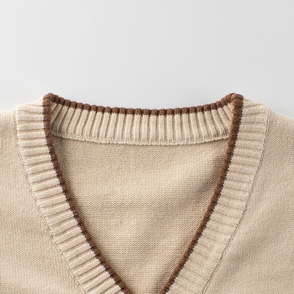 MyKids-USA® Baby Solid Color V-Neck Single Breasted Design Cardigan