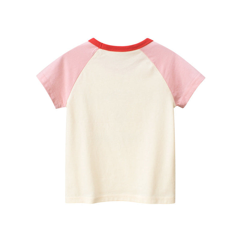 MyKids-USA® Baby Cartoon Bear Graphic Colorblock Design T-Shirt