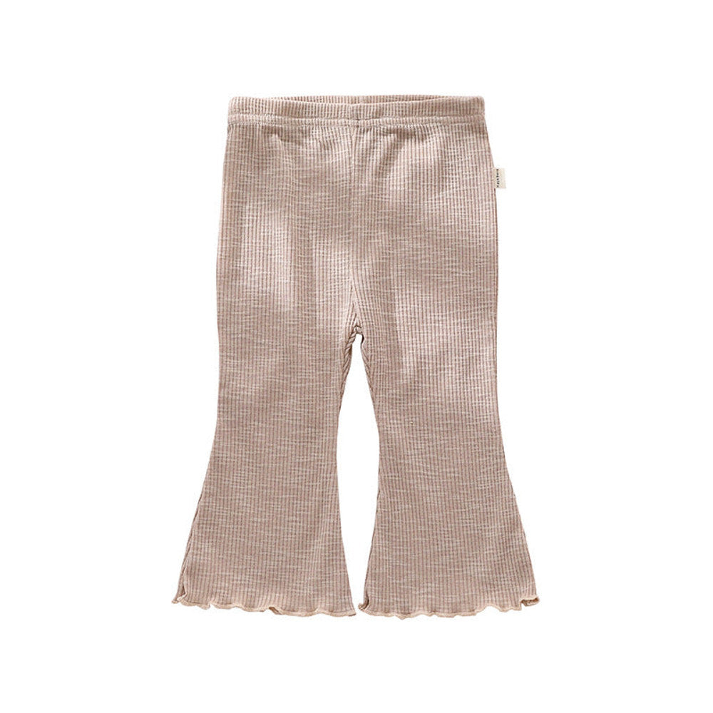 MyKids-USA® Baby Girl Solid Color Autumn Bell-Bottomed Pants