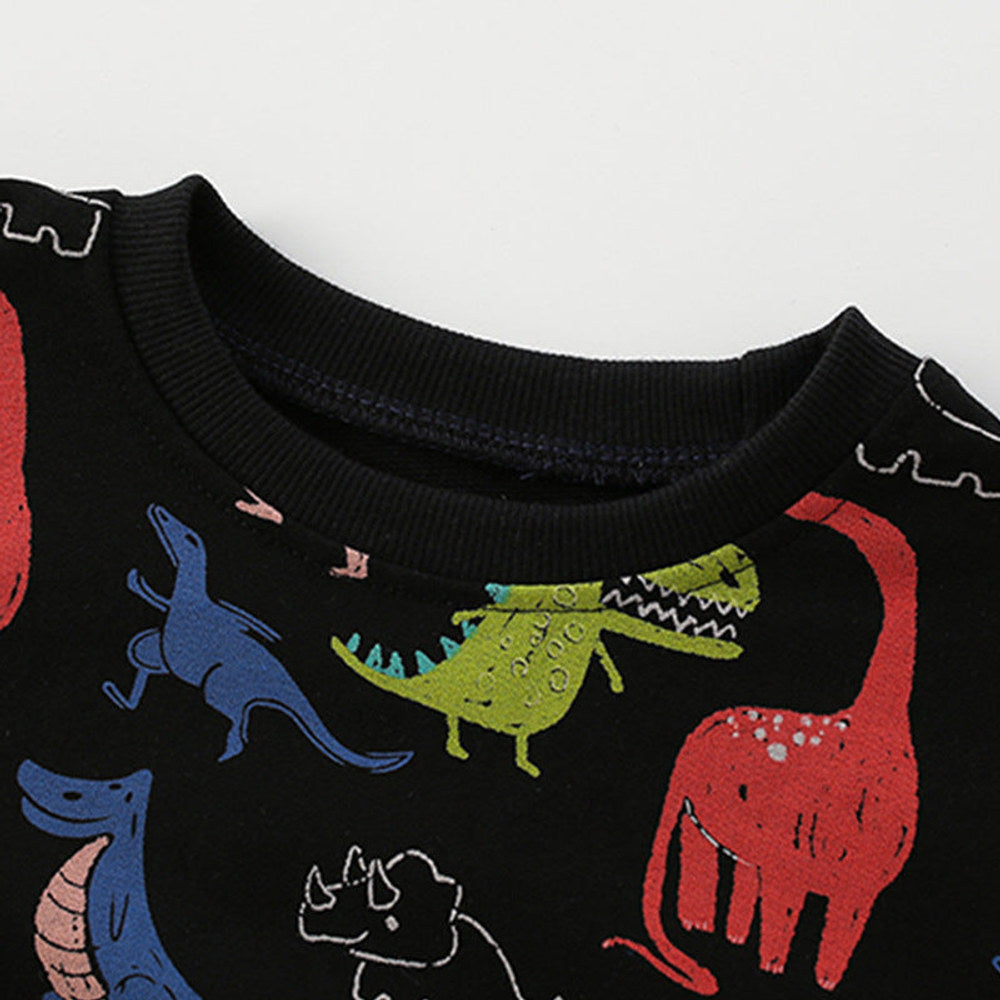 MyKids-USA® Baby Boy All Over Dinosaur Print Pattern Western Style Hoodie