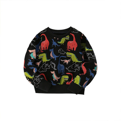 MyKids-USA® Baby Boy All Over Dinosaur Print Pattern Western Style Hoodie