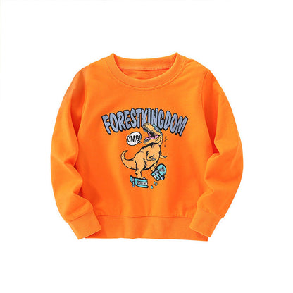 MyKids-USA® Baby Boy Cartoon Dinosaur Print Pattern Long Sleeve Quality Cute Hoodies