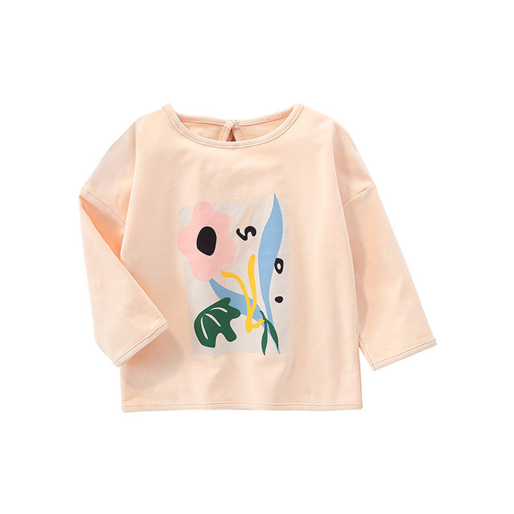 MyKids-USA® Baby Girl Floral Print Pattern Pullover Soft Cotton Tops