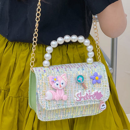 MyKids-USA® Children Girl Cartoon Patched Pattern Fashion Princess Crossbody Bags