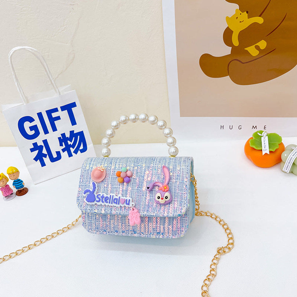 MyKids-USA® Children Girl Cartoon Patched Pattern Fashion Princess Crossbody Bags