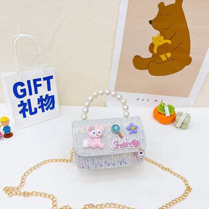 MyKids-USA® Children Girl Cartoon Patched Pattern Fashion Princess Crossbody Bags