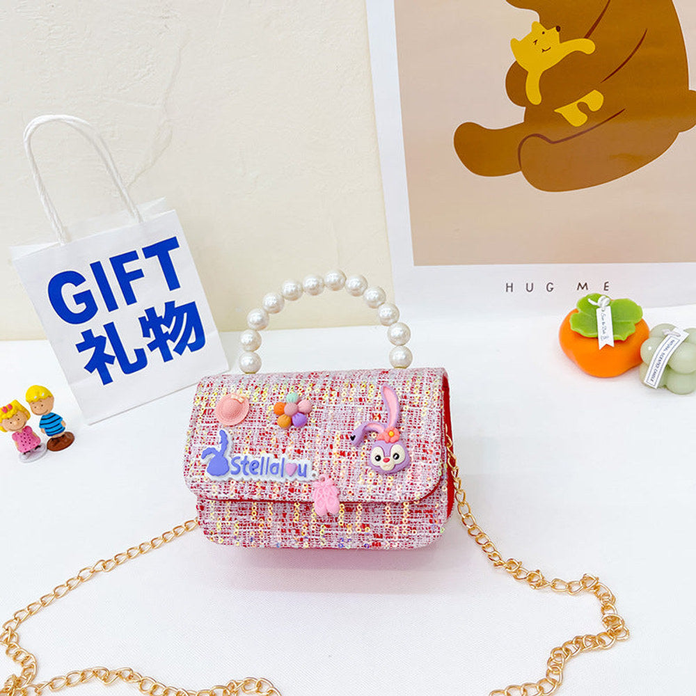 MyKids-USA® Children Girl Cartoon Patched Pattern Fashion Princess Crossbody Bags
