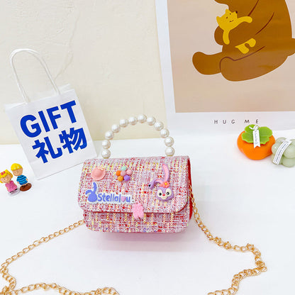 MyKids-USA® Children Girl Cartoon Patched Pattern Fashion Princess Crossbody Bags