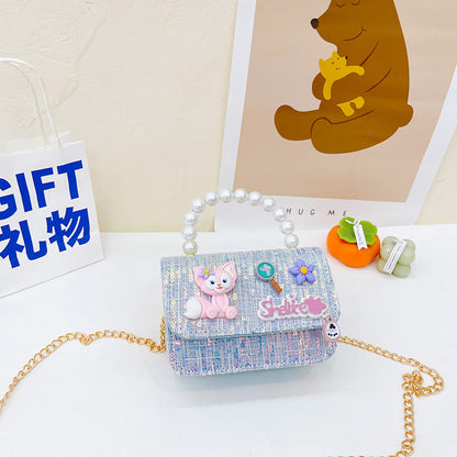 MyKids-USA® Children Girl Cartoon Patched Pattern Fashion Princess Crossbody Bags