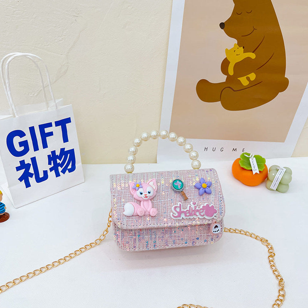 MyKids-USA® Children Girl Cartoon Patched Pattern Fashion Princess Crossbody Bags