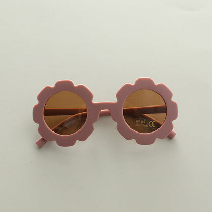 Kids Boy And Girl Flower Frame Shape Cute Fashion Sunglasses
