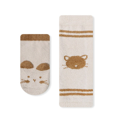 MyKids-USA® Baby Cartoon Animal Print Pattern Non-Slip Warm Long Socks