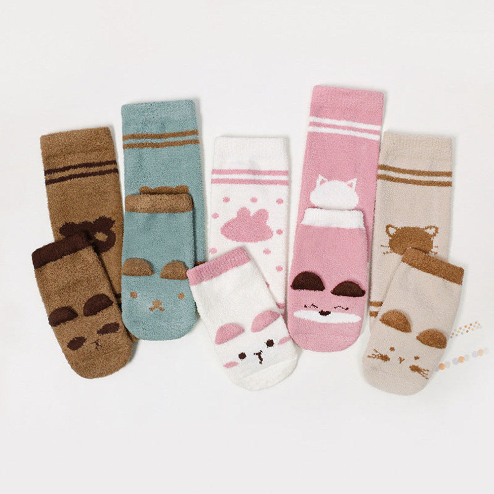 MyKids-USA® Baby Cartoon Animal Print Pattern Non-Slip Warm Long Socks