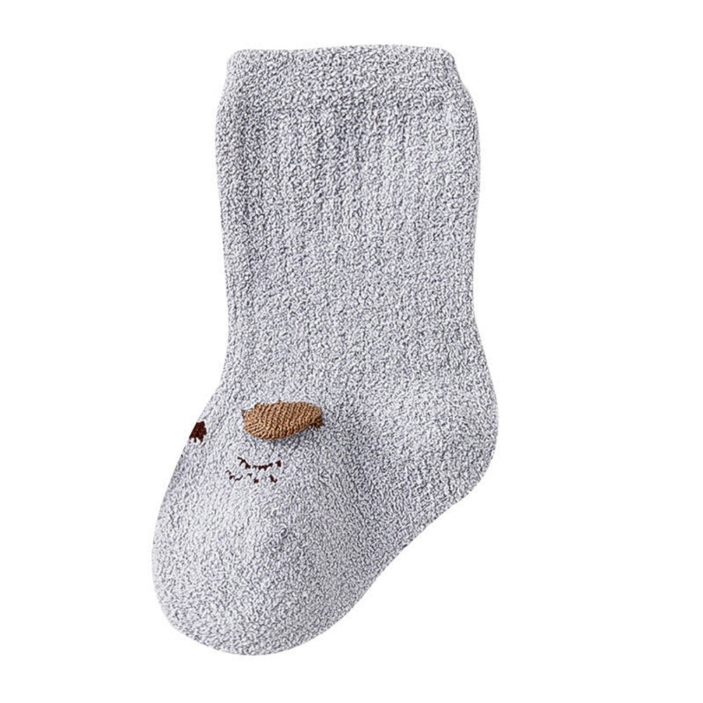 MyKids-USA® Baby Cartoon Pattern Coral Fleece Comfy Mid-Tube Socks