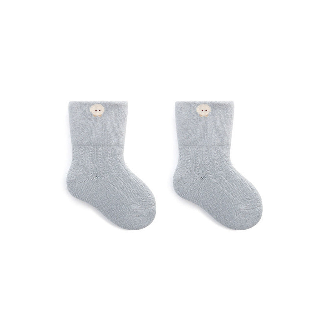 MyKids-USA® Baby Embroidered Pattern Thickened Warm Mid Tube Socks