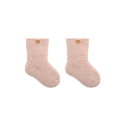 MyKids-USA® Baby Embroidered Pattern Thickened Warm Mid Tube Socks