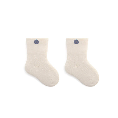 MyKids-USA® Baby Embroidered Pattern Thickened Warm Mid Tube Socks