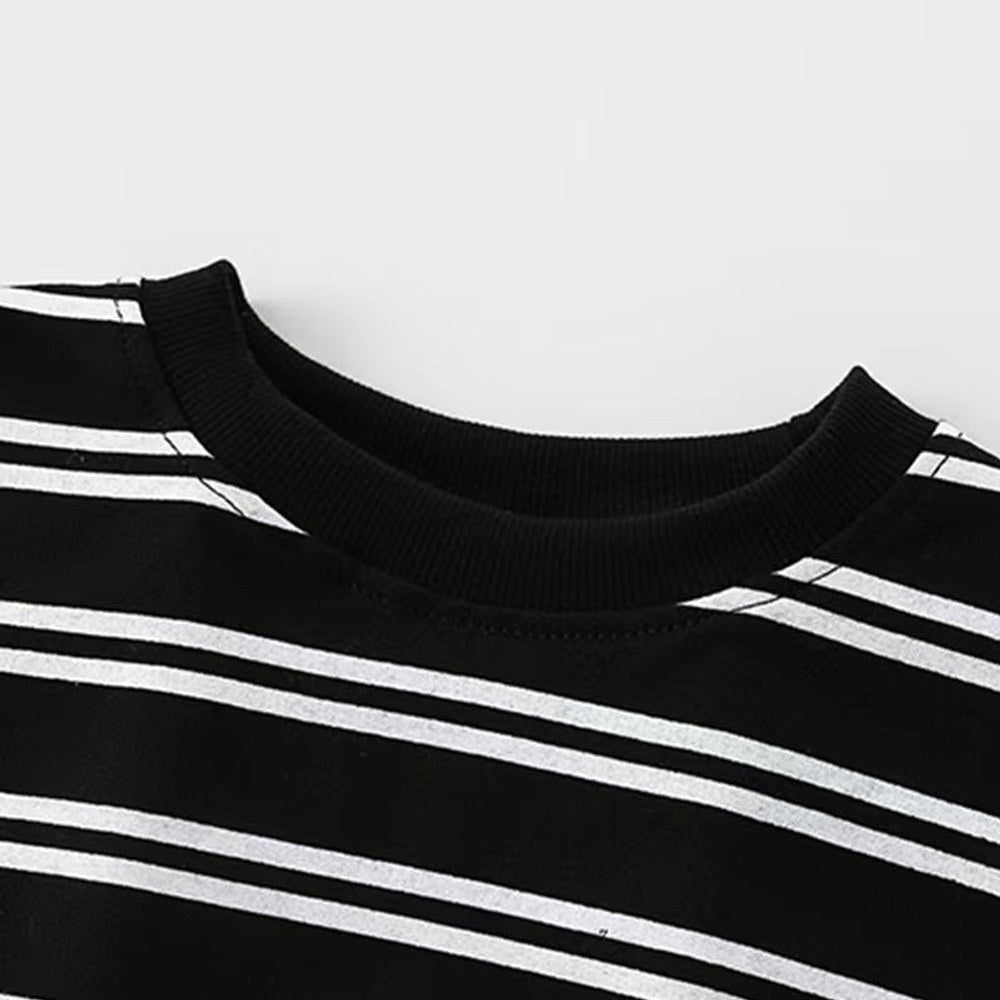 MyKids-USA® Baby Boy Striped Pattern Cartoon Print Design Pullover Quality Hoodie Outfit