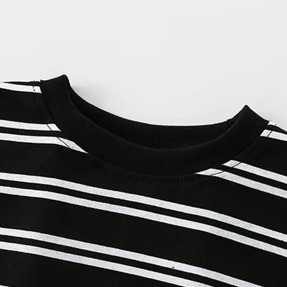 MyKids-USA® Baby Boy Striped Pattern Cartoon Print Design Pullover Quality Hoodie Outfit
