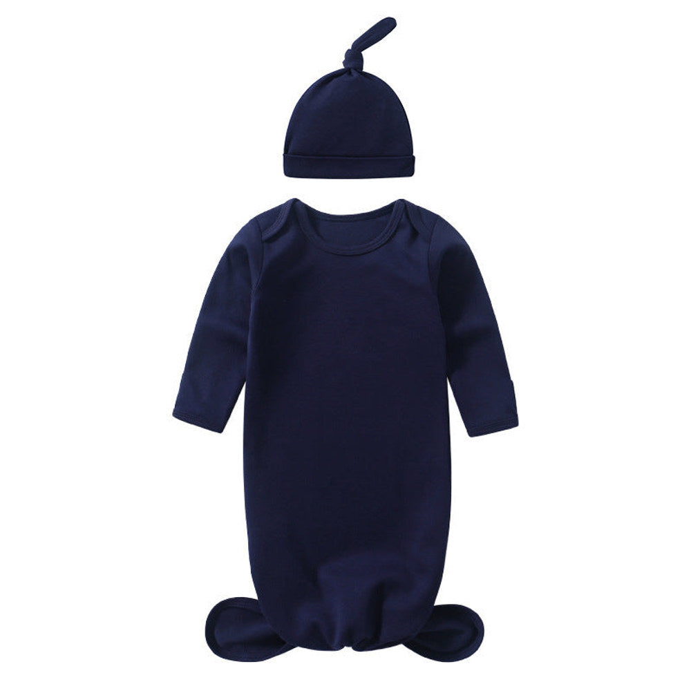 MyKids-USA® Baby Sleeping Bag Hat Set Spring Summer Baby Sleepwear Anti-Kicker Surprise Jump Swaddling Clothes