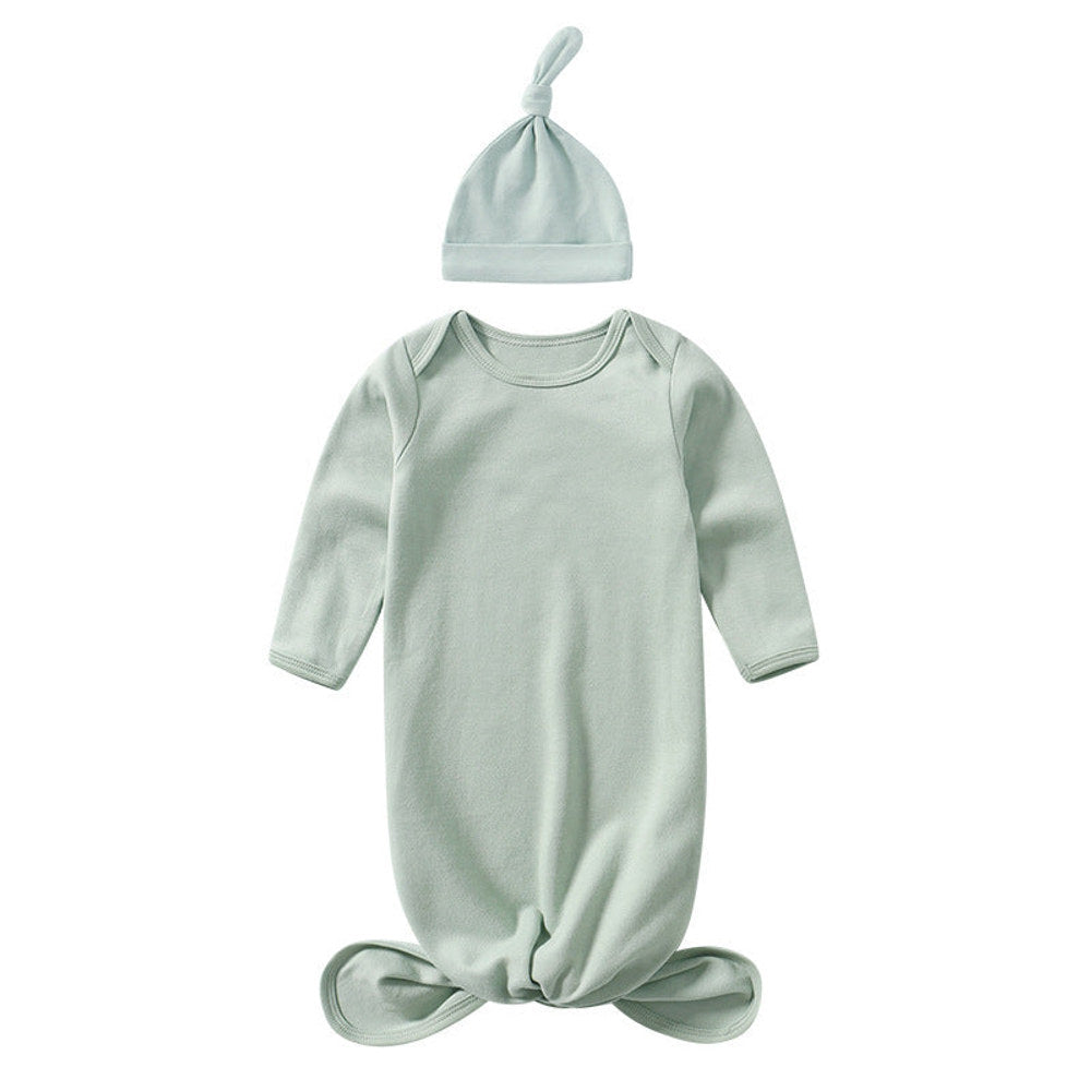 MyKids-USA® Baby Sleeping Bag Hat Set Spring Summer Baby Sleepwear Anti-Kicker Surprise Jump Swaddling Clothes