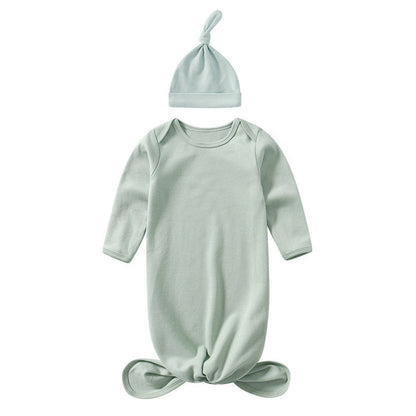 MyKids-USA® Baby Sleeping Bag Hat Set Spring Summer Baby Sleepwear Anti-Kicker Surprise Jump Swaddling Clothes