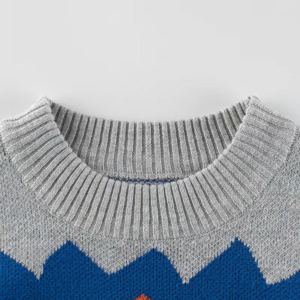 MyKids-USA® Baby Boy Dinosaur Pattern Crewneck Long Sleeve Knit Sweater
