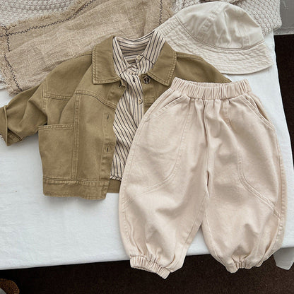 MyKids-USA® Baby Solid Color Quality Loose Casual Pants Trousers