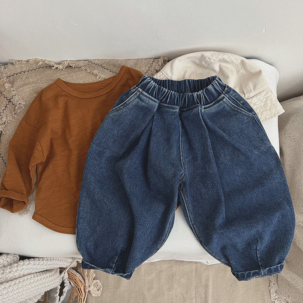 MyKids-USA® Baby Demin Blue Loose Quality Fashion Pants