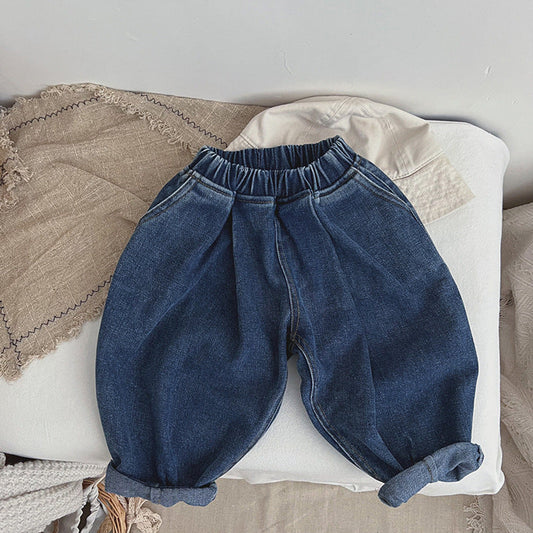 MyKids-USA® Baby Demin Blue Loose Quality Fashion Pants